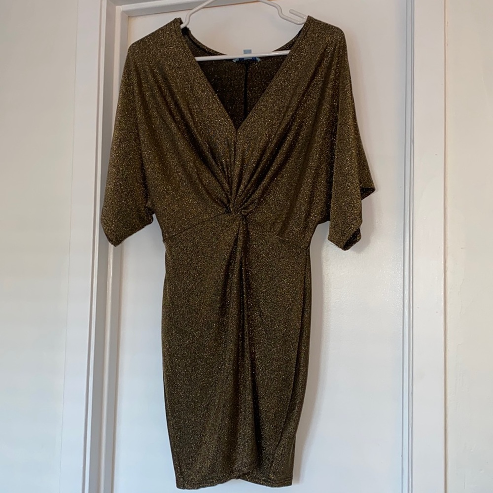 Gold shimmer dress